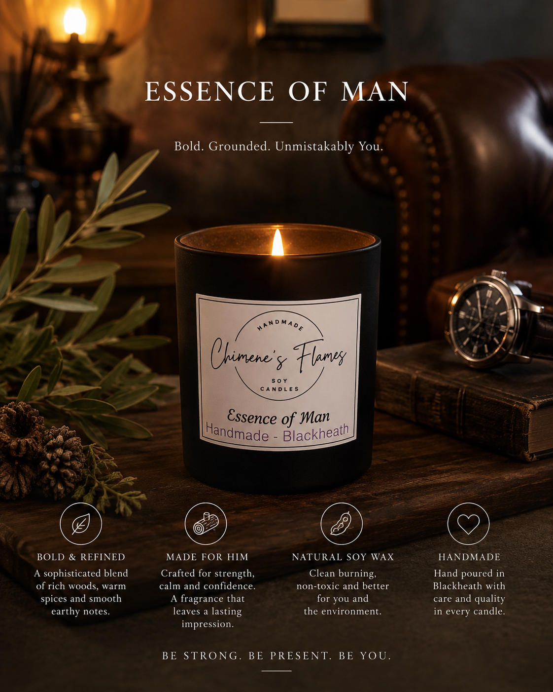 Essence of Man 300g Soy Candle
